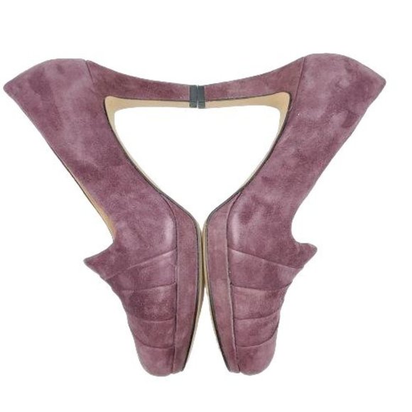 Clarks Shoes Clarks Artisan Delsie Joy Purple Plum Suede Pumps